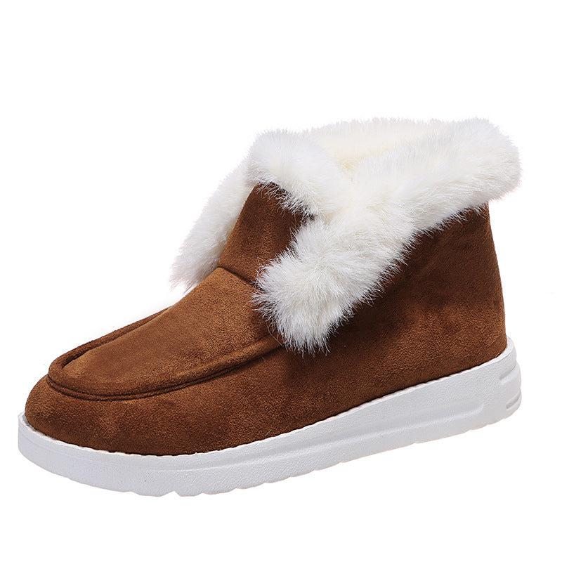 Cheky - Snow Boots Warm Winter Shoes Plush Fur Ankle Boots Women