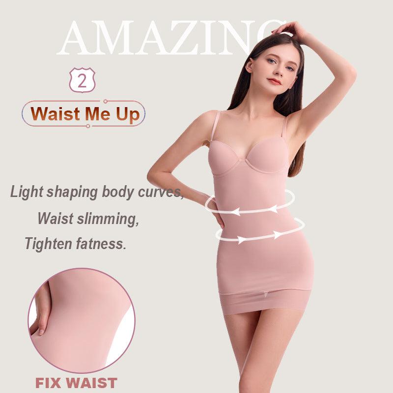 Cheky - Tight Suspender Dress For Shapewear Slimming Bottoming Skirt Support Tummy Corset Womens Clothing