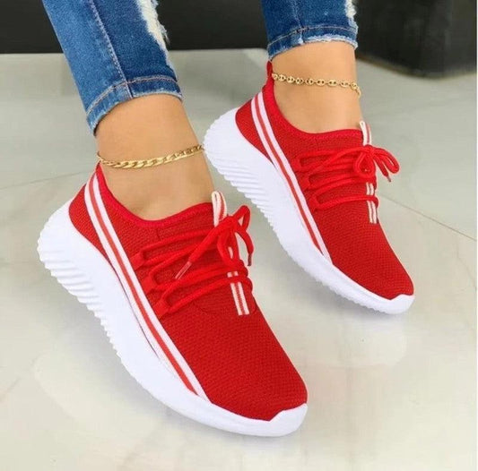 Cheky - Stripe Sneakers For Women Sports Shoes