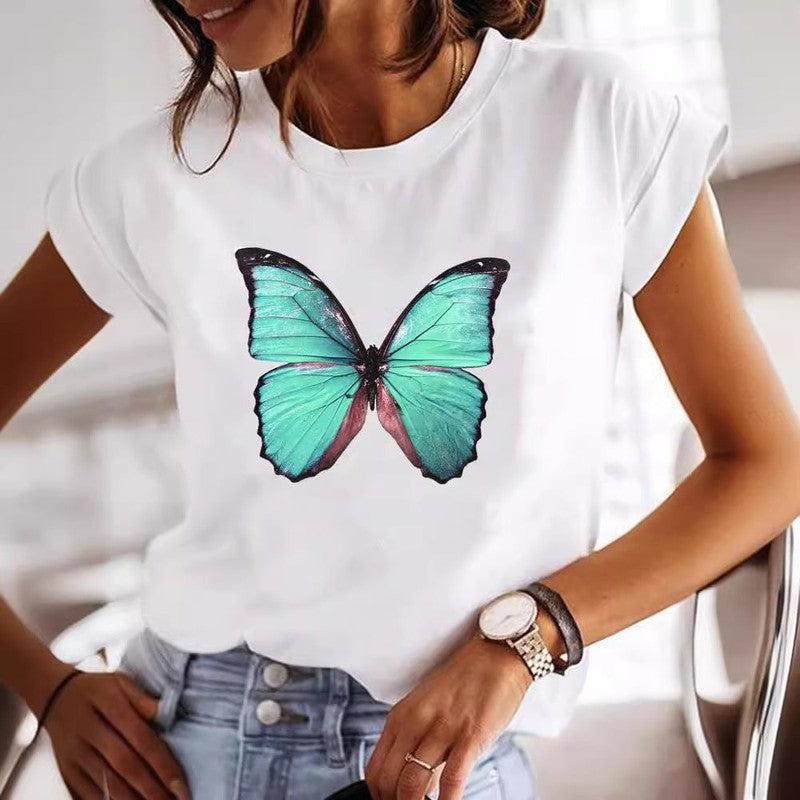 Cheky - Women's Loose 3D Pattern T-shirt