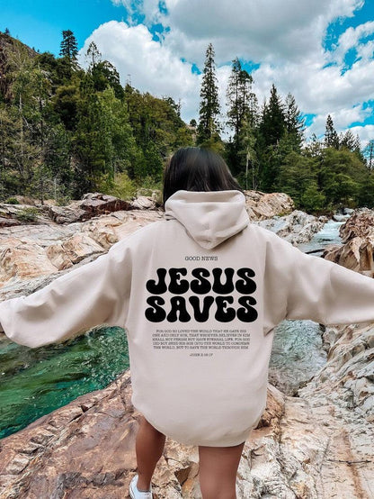 Cheky - Jesus Saves Hoodie Bible Verses Appear Church Sweater