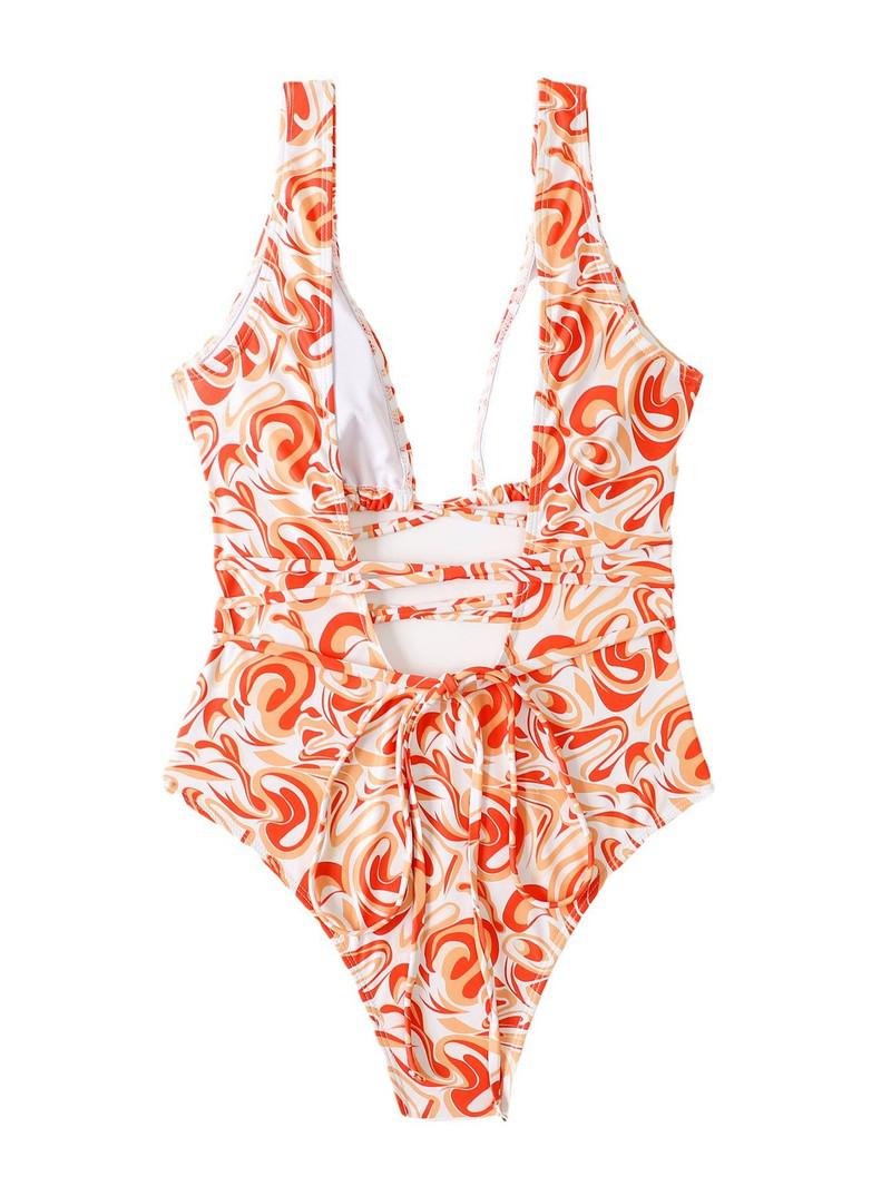 Cheky - Swimsuit Women' Sexy Print Tight Swimwear Durable One-Piece Swimsuit