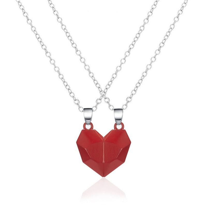 Cheky - Creative Magnet Necklace Love Heart Broken Men And Women