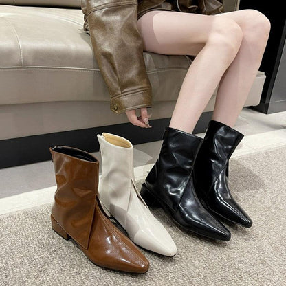 Cheky - Women's Fashion Temperament Chunky Heel Boots