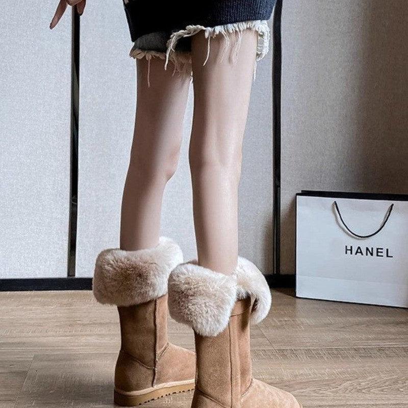 Cheky - High Tube Warm Fur Female Boots