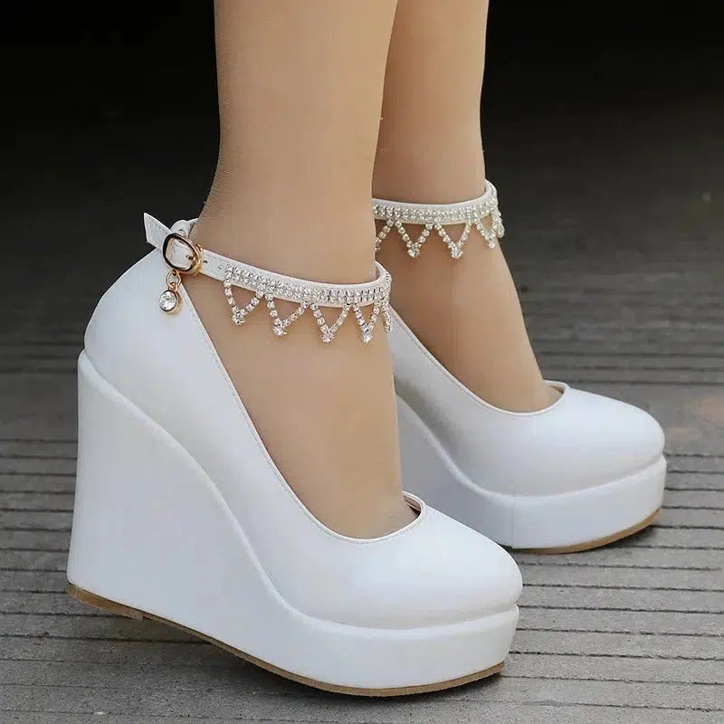 Cheky - Crystal Queen Ankle Strap Platform