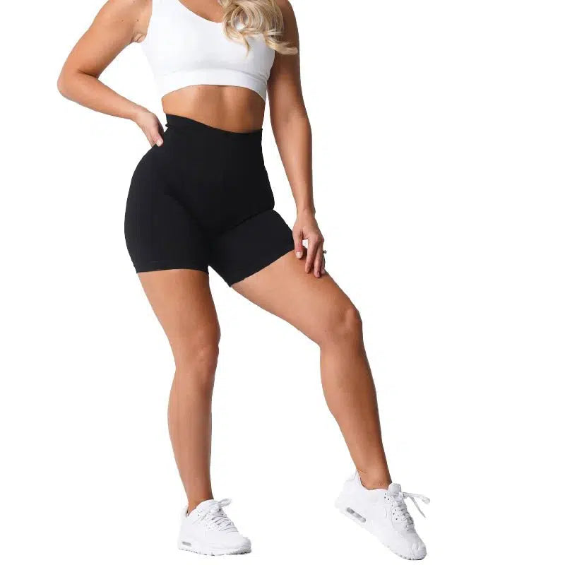 Cheky - NVGTN Spandex Solid Seamless Shorts Women Soft Workout Tights Fitness Outfits Yoga Pants Gym Wear