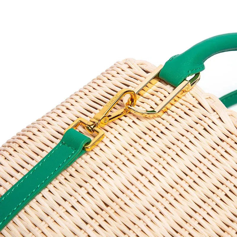 Cheky - Beach Vacation Handbag Women's Woven Handbag Summer New Handwoven Female Bag Leisure Rural Large Capacity Handbag