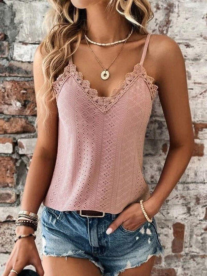 Cheky - New Women's Clothing V-neck Lace Lace Sling Vest