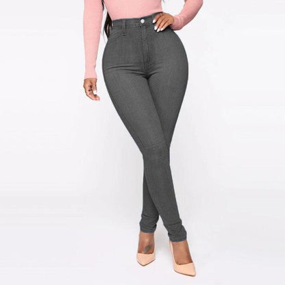 Cheky - Slimming Jeans Pants For Women High Waist Trousers With Pockets