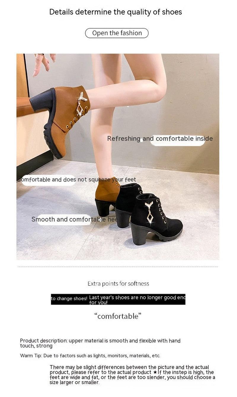 Cheky - Rubber New Personalized Versatile High Heel Boots