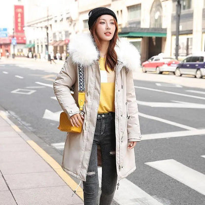 Cheky - Autumn and winter long hooded coat