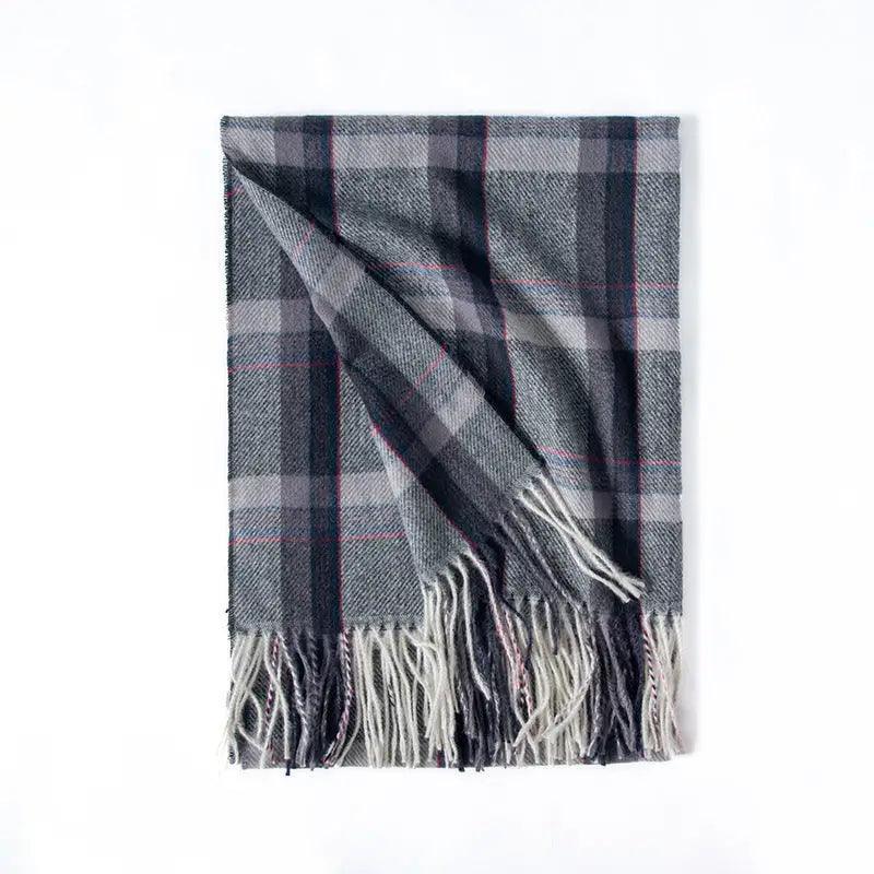 Cheky - Contrast Check Print Of Cashmere Scarf