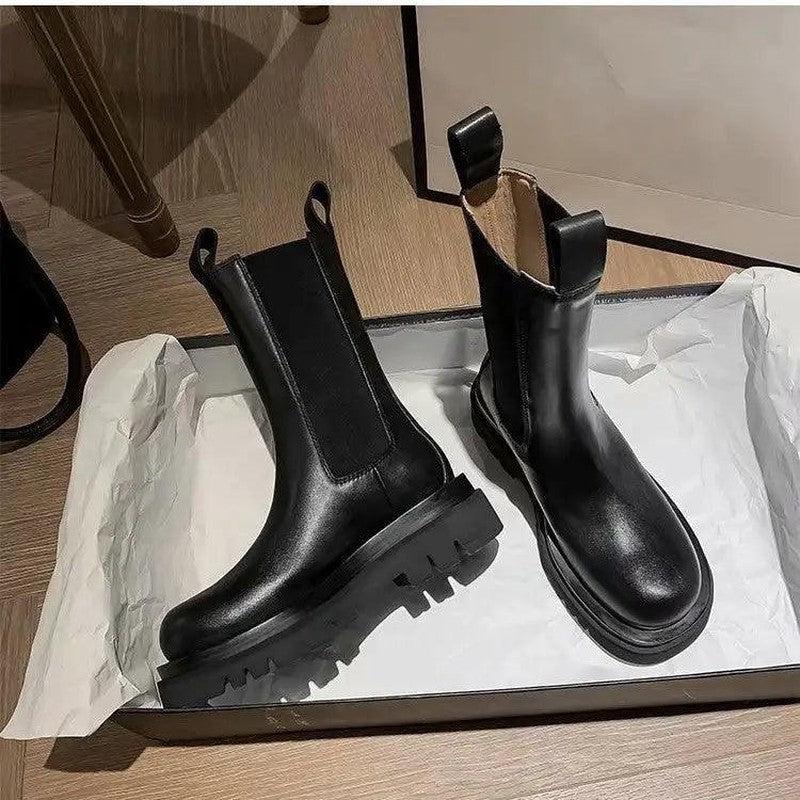 Cheky - Fashion thick-soled smoke tube boots women