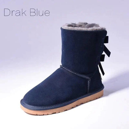 Cheky - High Quality SALE Women Australia Snow Boots Warm Fur Baileys Bow Boots Women Winter Boots Snow Boots Big Size