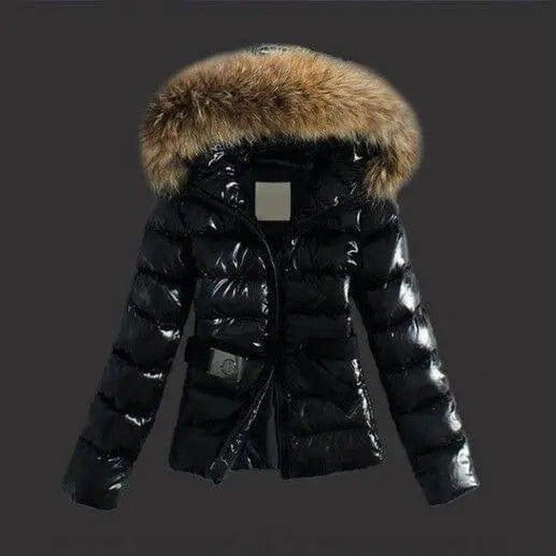 Cheky - Imitation raccoon fur collar down coat