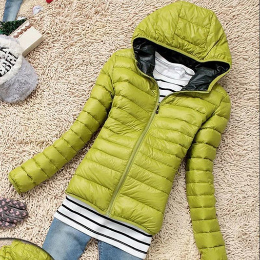 Cheky - Long sleeve hooded thin cotton coat