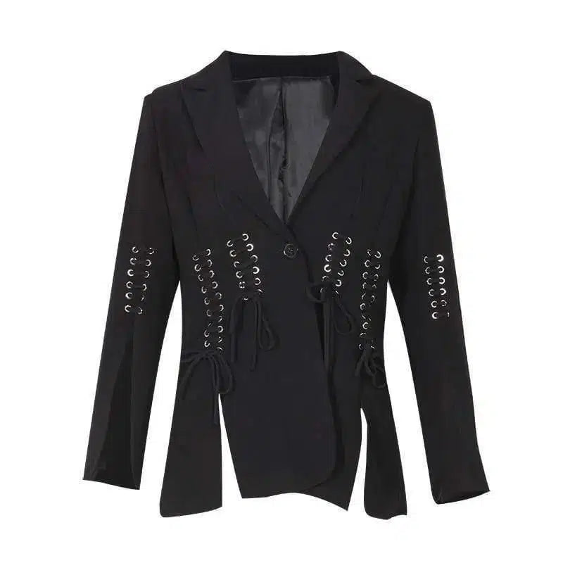 Cheky - A long-sleeved lace coat with slit