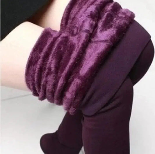 Cheky - Plus velvet pearl velvet warm leggings