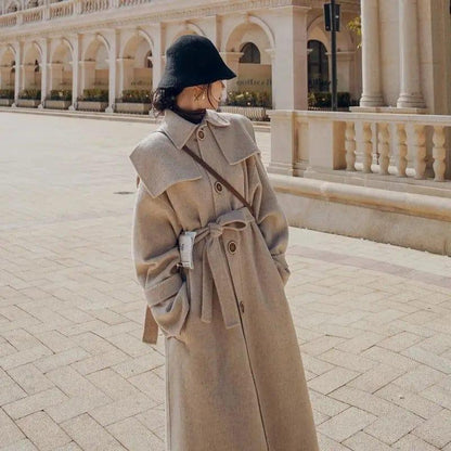 Cheky - Mid-length and Small Autumn Korean Style Loose Fashion Coat