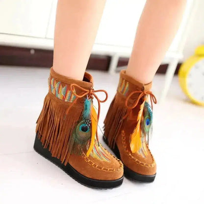 Cheky - National Style Women Short Boots With Soles