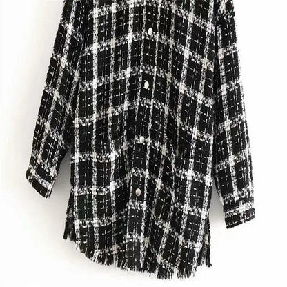 Cheky - Plaid tweed coat