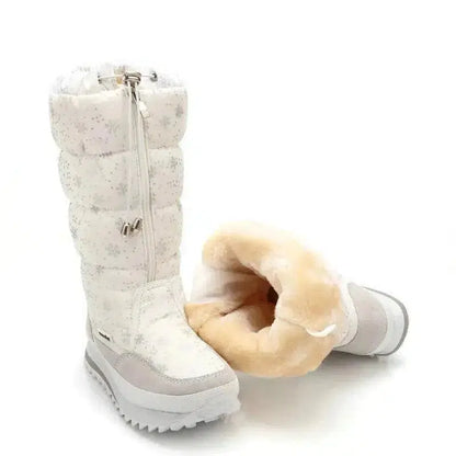 Cheky - Women Boots Winter Shoes Women Snow Boots Platform Keep Warm Ankle Winter Boots with Thick Fur Heels