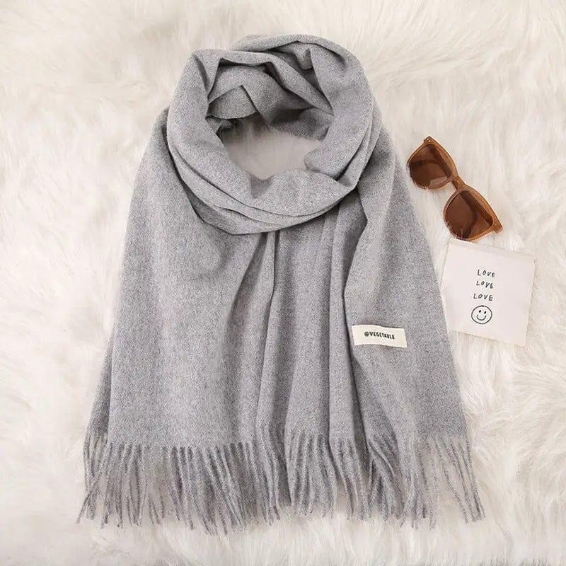 Cheky - Women's Fashionable All-match Cashmere Tassel Double-sided Scarf